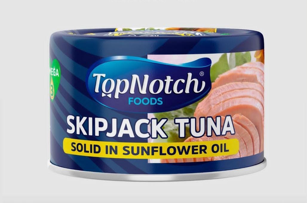 TOPNOTCH SKIPJACK SOLID TUNA IN SUNFLOWER OIL