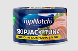 TOPNOTCH SKIPJACK SOLID TUNA IN SUNFLOWER OIL