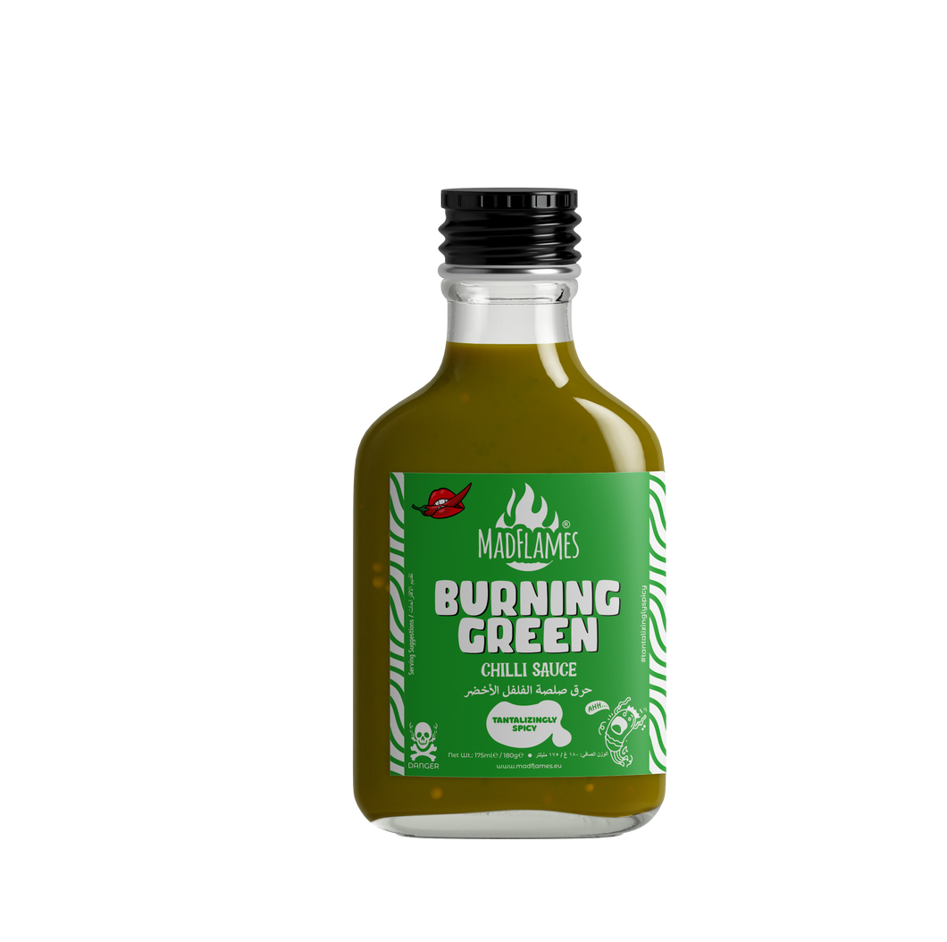 HOLY MAD FLAMES BURNING GREEN CHILLI SAUCE 180 GR