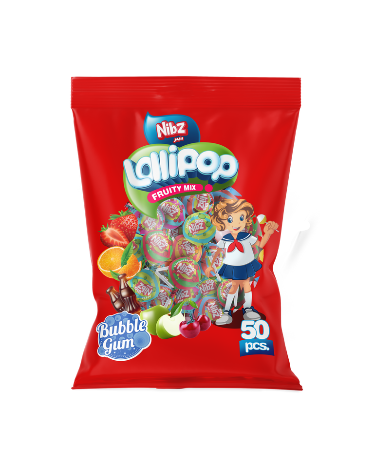 NIBZ LOLLIPOP 50 PCS*10 BAGS*18 GR