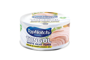 TOPNOTCH TONGOL WHITE MEAT TUNA SOLID IN SUNFLOWER OIL