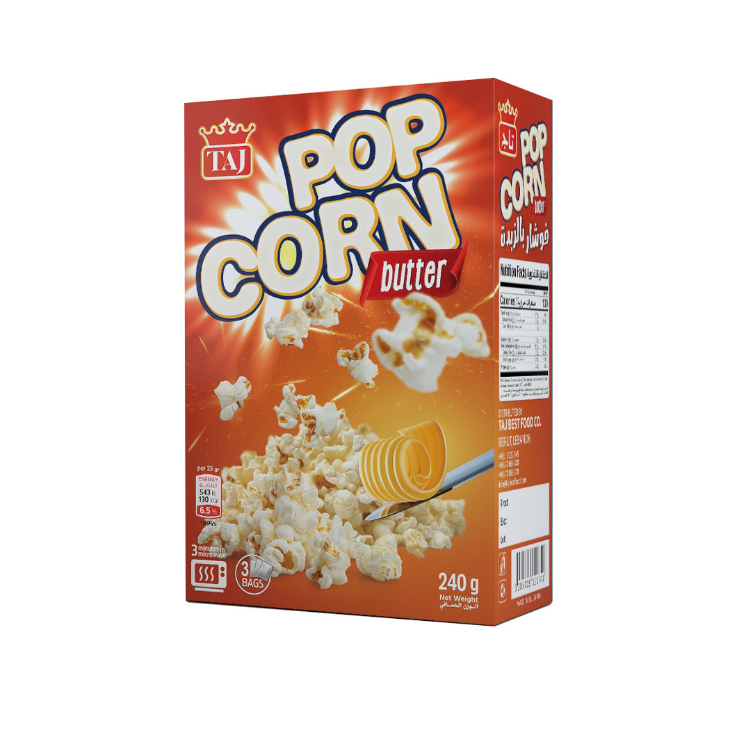 POPCORN BUTTER 3 SACHETS 240g